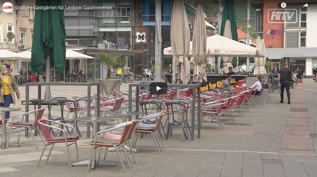 Größere Gastgärten für Leobner Gastronomen