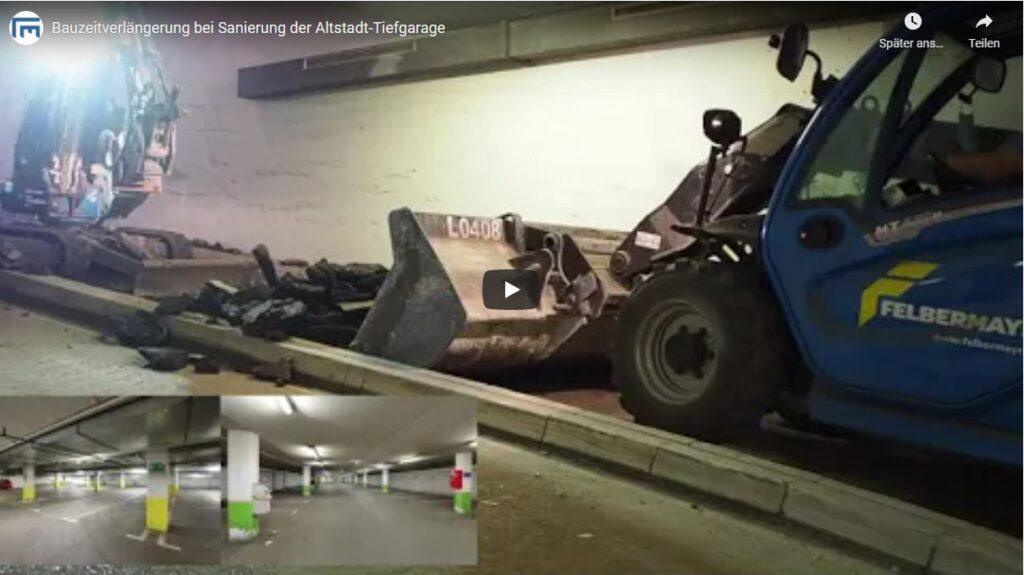 Bauzeitverlaengerung bei Sanierung der Altstadt-Tiefgarage