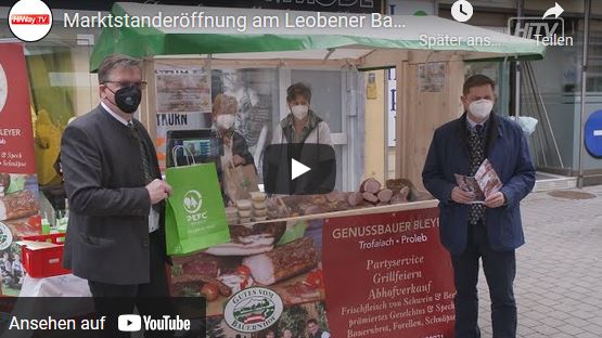 Marktstanderöffnung am Leobener Bauernmarkt