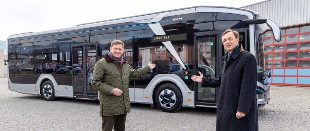 E-Vorführbusses der Marke MAN