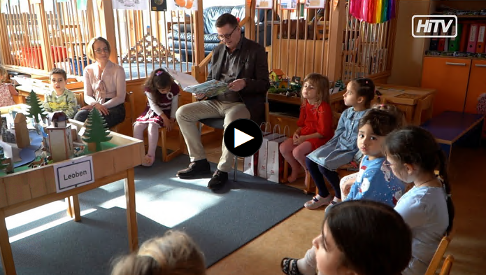 Besondere Vorlesestunde im Kindergarten Leoben-Stadt