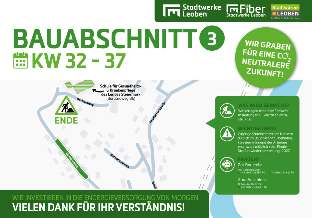 Barbaraweg Bauabschnitt